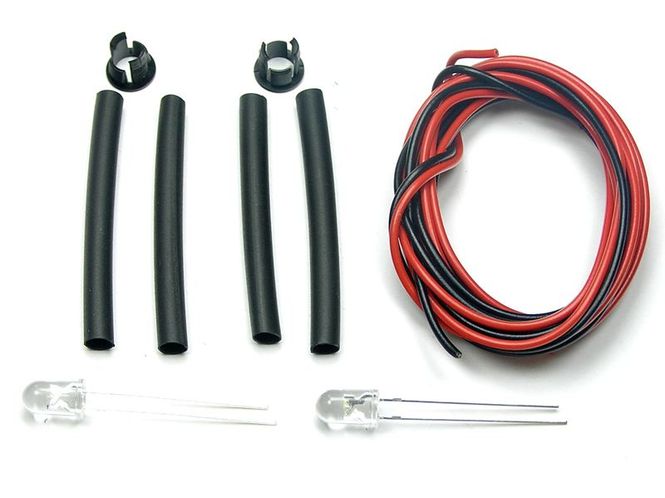 Hovedbilde 2 stk Hvite 5mm RC XLaZerleds ...