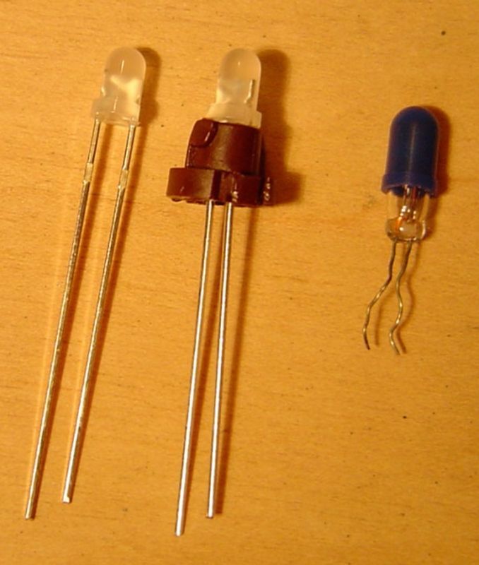 5 stk Løse 12V R-LED's 3mm