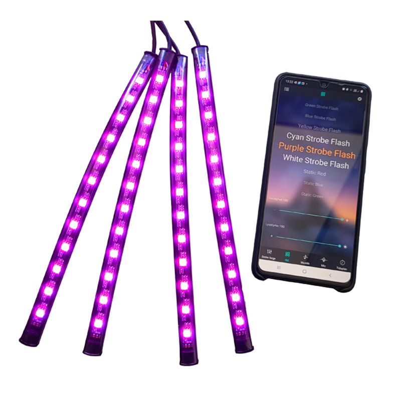 4 stk gulvbelysning for USB m/ledning