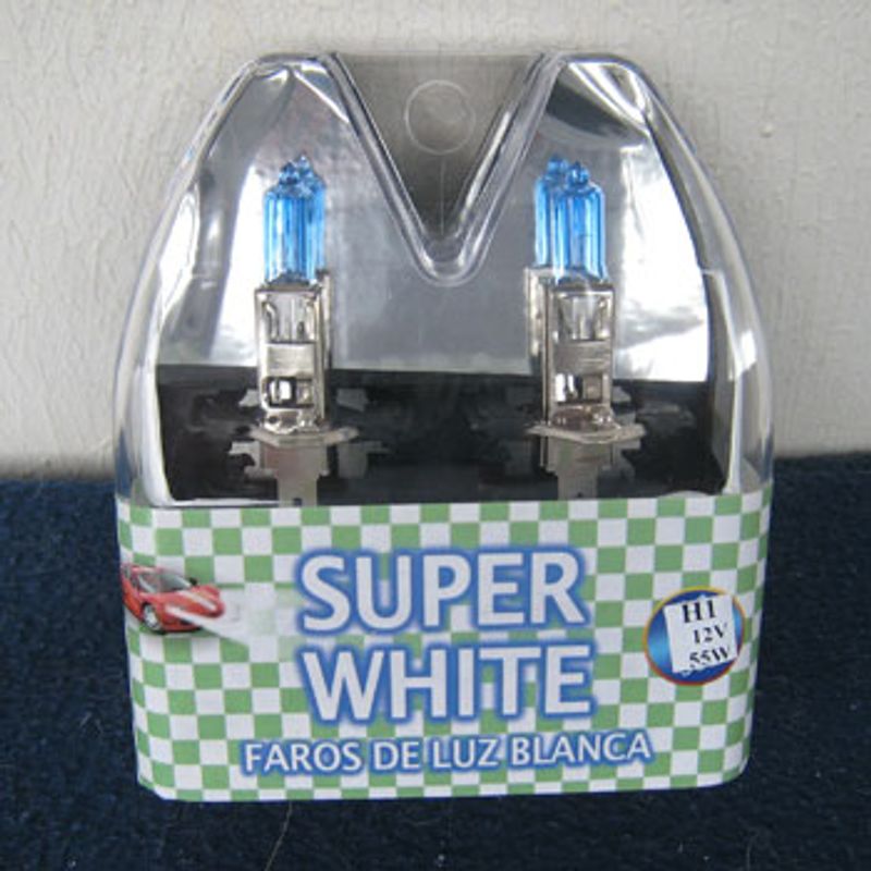 12V H1 2 stk Super-Hvite pærer