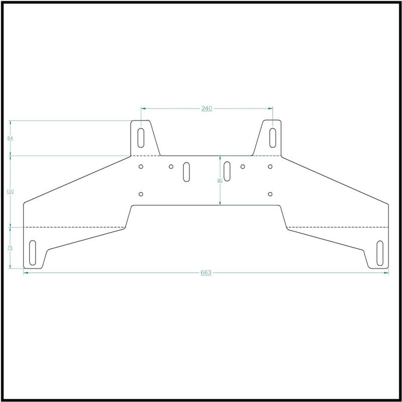 AveluX 3mm skiltbrakett for 4stk ekstralys