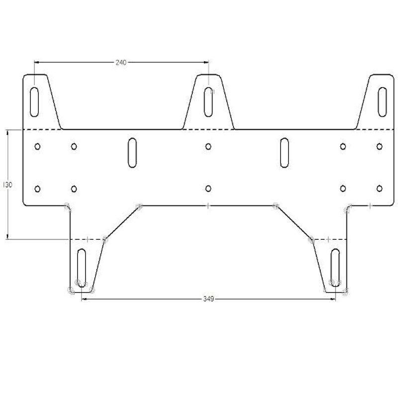 AveluX 3mm skiltbrakett for 3 stk ekstralys + Ledbar
