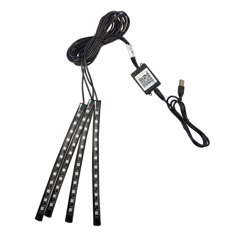 4 stk gulvbelysning for USB m/ledning