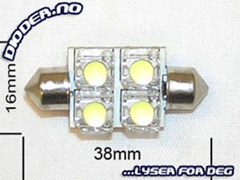 12V 38mm 4xS-Flux pinolpære